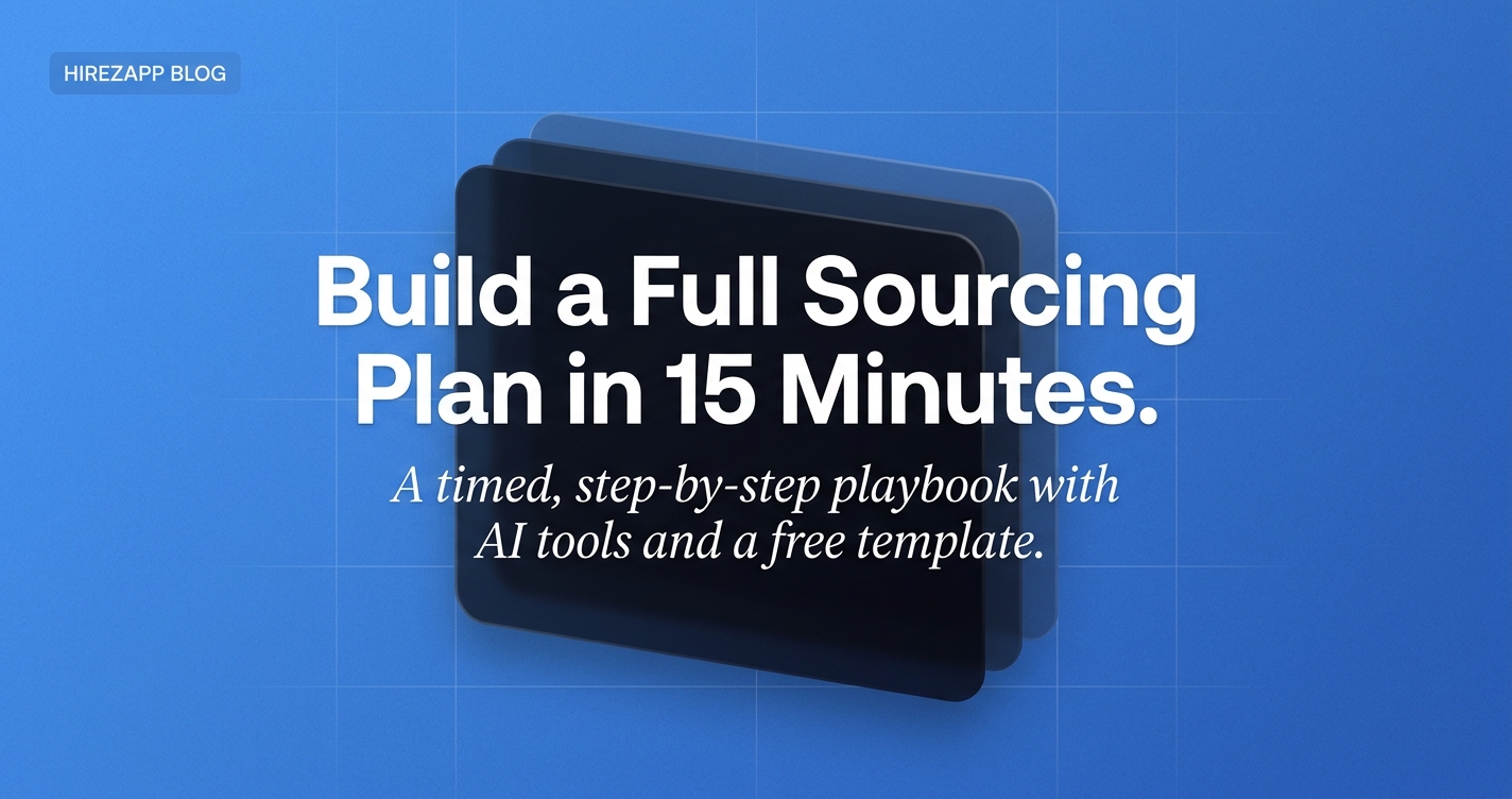 How to Build a Sourcing Plan for Any Role in 15 Minutes How to Build a Sourcing Plan for Any Role in 15 Minutes